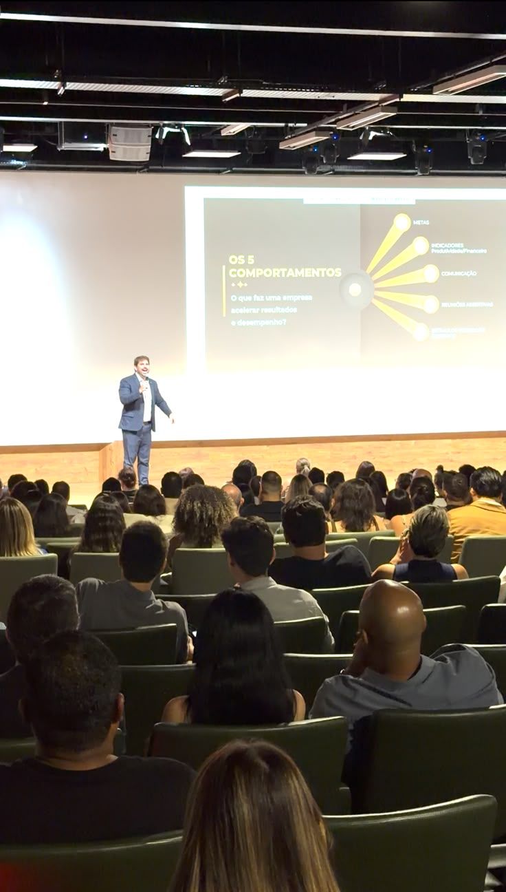 Marcelo Mello em palestra para empresários